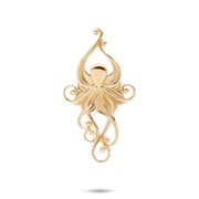 Living Heirloom Octopus Pendant in Gold - 36mm
