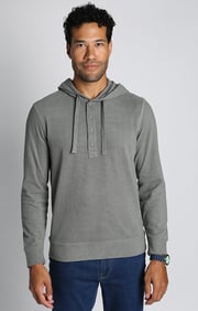 Ultra Soft Ribbed Hooded Henley
