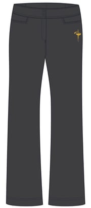 Grey Girls Slacks With Emb Logo