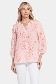 Pintuck Blouse - Cascade Petals