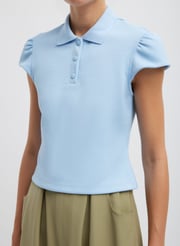 Luxe Pique Shrunken Polo Shirt
