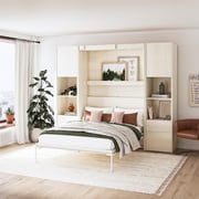 Greenwich Murphy Bed Bundle with 2 Wardrobe Side Storage Cabinets