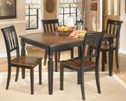 Ashley - Black/Brown Owingsville Rectangular Dining Room Table