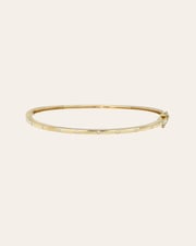 14k Gold Diamond Dot Bangle