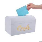 White & Gold Card Box