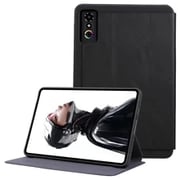 Für ZTE nubia RedMagic Astra Stoßfeste Hülle aus PU-Leder mit Ständer - Schwarz