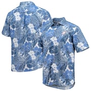 Men's Kyle Larson Tommy Bahama Blue Coconut Point Playa Flora Camp Button-Up Shirt