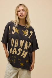Johnny Cash Doodles OS Tee