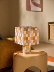 Tiana Table Lamp in Multi Check
