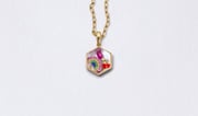Honeycomb Gold Locket 14k