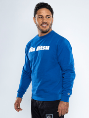 Jiu Jitsu Player Crewneck Blue