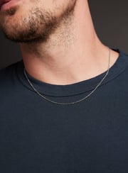 Waterproof THIN 1mm Cable Chain Necklace for Men