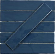 Quelline Mid Royale Blue 2x10 Glossy Ceramic Tile