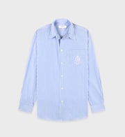 Crown Tennis Oversized Shirt - Light Blue Striped
