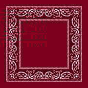 600pcs/Case, Open Center Paisley Bandana Imported 100% Cotton, Burgundy / Wine, 22" x 22" 
