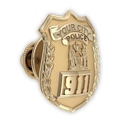 Personalized Police Badge Tie Tacks with Your Number & Department