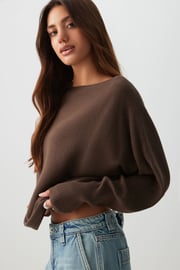 Horizontal Rib Dolman Sweater