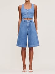Hepburn Jean Short High Rise Pleated 12.5" | Great Falls