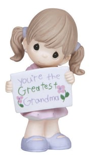 You're The Greatest Grandma, Bisque Porcelain Figurine, Girl