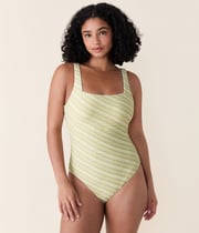 The Miami One Piece - Riviera Jacquard - Jasmine - Classic