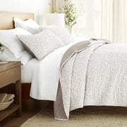 Tossed Ferns Reversible Quilted Coverlet Set