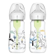 Dr. Brown’s Natural Flow Anti-Colic Options+ Wide-Neck Baby Bottle, 9oz/270mL, 2-Pack