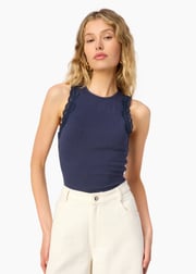 Rian Rib Knit Tank Harbor
