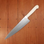 Bernal Cutlery Hand Forged 9" Plate Semelle Chef Knife 52100 Nickel Corby Bolts Antique Bone Handle