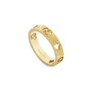 18k Yellow Gold 4mm Icon Cut Out Star Ring Size 6