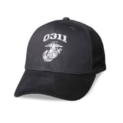Marine Corps MOS Embroidered Cover - Black with Gray