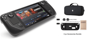 Valve Steam Deck 1TB Upgraded Handheld Gaming Console with Carring case, 1280 x 800 LCD Display  Silicone Soft Cover Protector & Joystic Cap & Tempered Glass Film Bundle