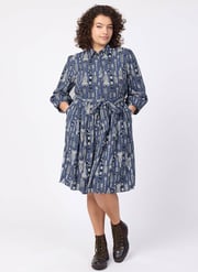 Andi Rocket Print Shirt Dress 