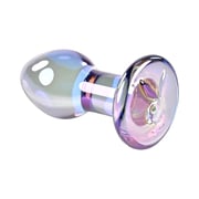 Playboy Jewels Glass Plug Iridescent Rabbit Head Detail