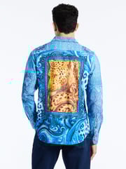 LIMITED EDITION JUNGLE BLUES LONG SLEEVE BUTTON DOWN SHIRT