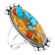 Spiny Turquoise Ring Sterling Silver R2522-C89