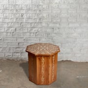 Natural Bone Inlayed Coffee Table with Wood Skirting