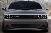 1-Piece Steel Lower Grille Overlay; Satin Black (15-17 Challenger)