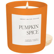 Pumpkin Spice Soy Candle - Orange Matte Jar - 15 oz