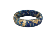 Blue Swirl Thin Ring