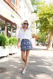 Gidget Mini Skirt - Peacoat Labyrinth