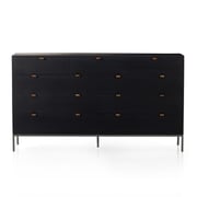 Trey 9 Drawer Dresser - Black Wash Poplar