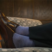 The Hamptons - Blue & White Striped Sock