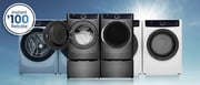 400 Series Washer and Electric Dryer Set in Glacier Blue