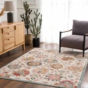 Modern Farmhouse Checkered Fringe Area Rug