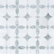 Avenza, Snow White Honed Constantine Marble Mosaic 13 5/8x13 5/8