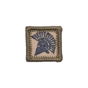Spartan Head 1 Inch Patch - Coyote Brown/Black