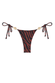 Carioca Splash Bikini Bottom // Brown Tiger Print