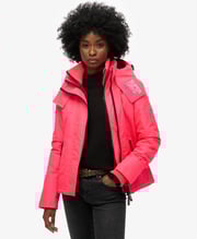 Hooded Mountain Windbreaker Jacket | Hyper Fire Pink