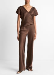 Fluid Satin Bias Pant