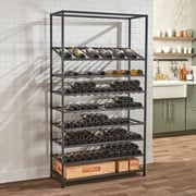 150-Bottle Iron Wine Rack with Display Shelf